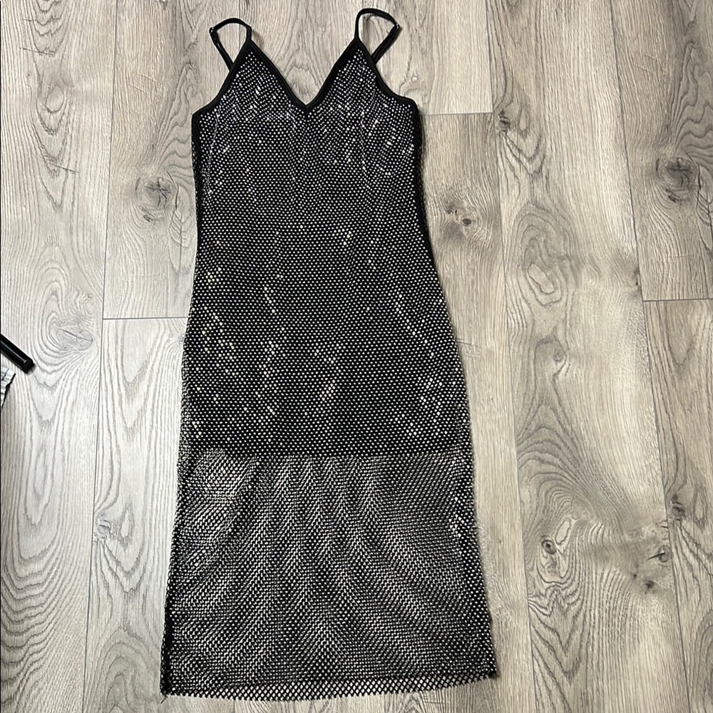 Hot & Delicious Black Sheath Maxi Dress, sparkles like crazy!
